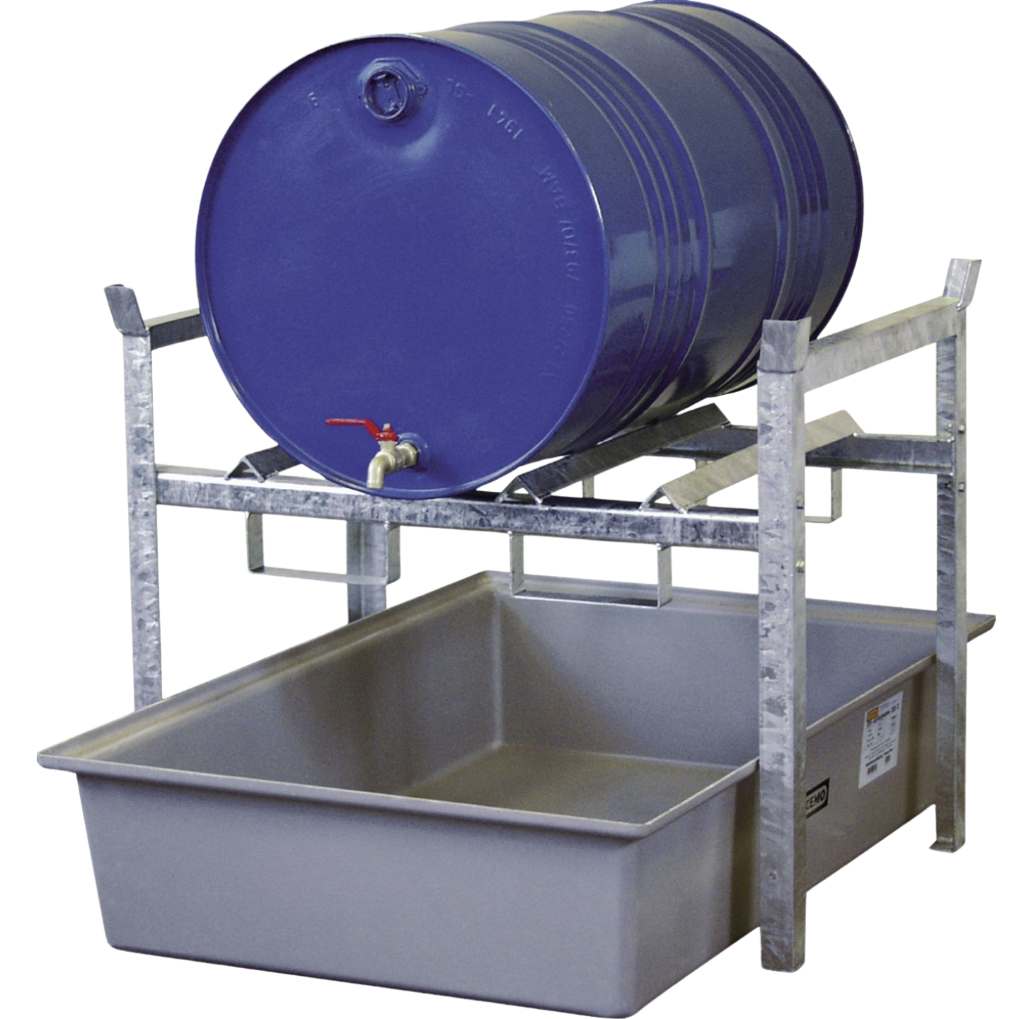 Veszélyes anyag tároló állvány, hordó tároló állvány